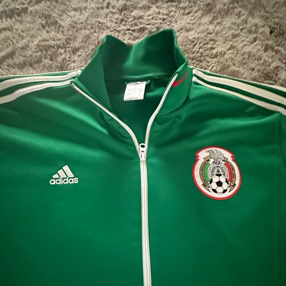 ADIDAS MENS XL ZIP UP ATHLETIC MEXICAN FUTBOL JACKET - Picture 3 of 6
